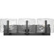 Aenon 3 Light 21.75 inch Matte Black Vanity Light Wall Light